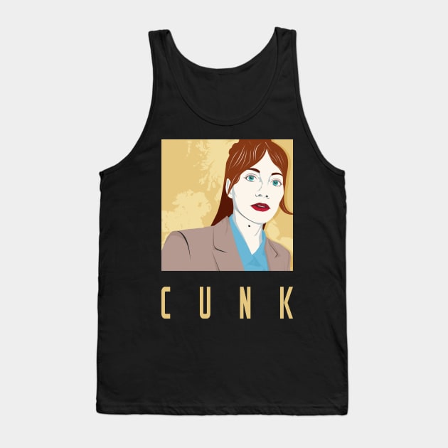 Cunk on a T-Shirt - pop art portrait of Philomena Cunk Tank Top by PinnacleOfDecadence